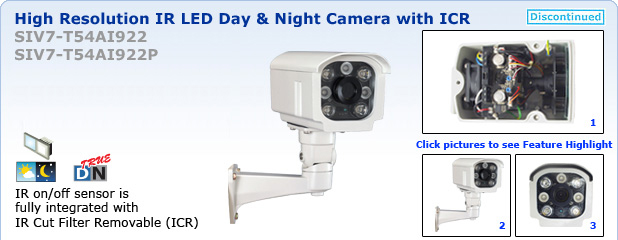 Okina USA  High REsolution IR LED day and night camera with ICR 540TVL